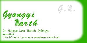 gyongyi marth business card