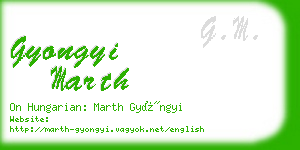 gyongyi marth business card